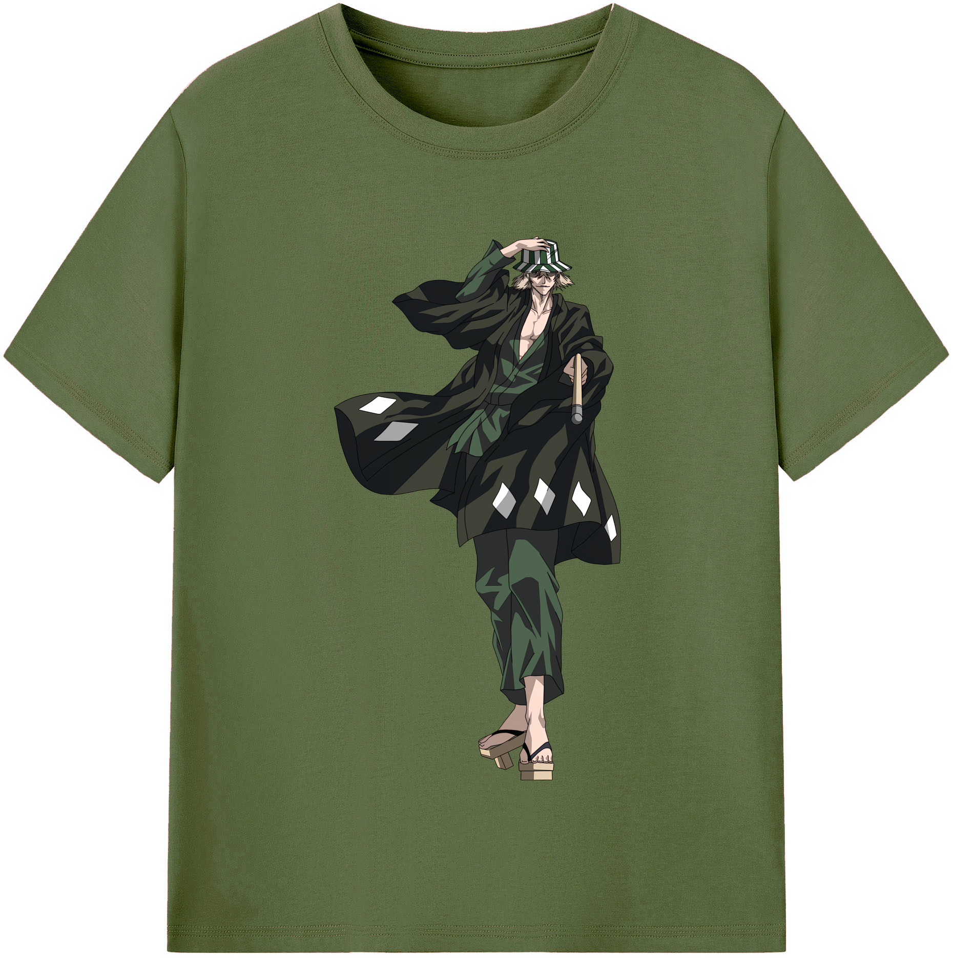 （画像用） "ブリーチ 浦原 喜助（うらはら きすけ） BLEACH Urahara Kisuke " 綿100％半袖Tシャツ（フロントプリント）
